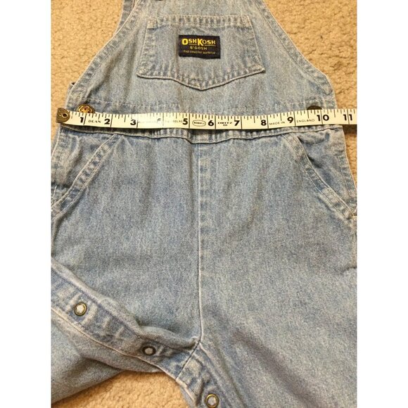 Oshkosh B’gosh Unisex Kids Jeans Denim Overalls Jumper Adjustable Straps Blue 2T - Picture 7 of 9